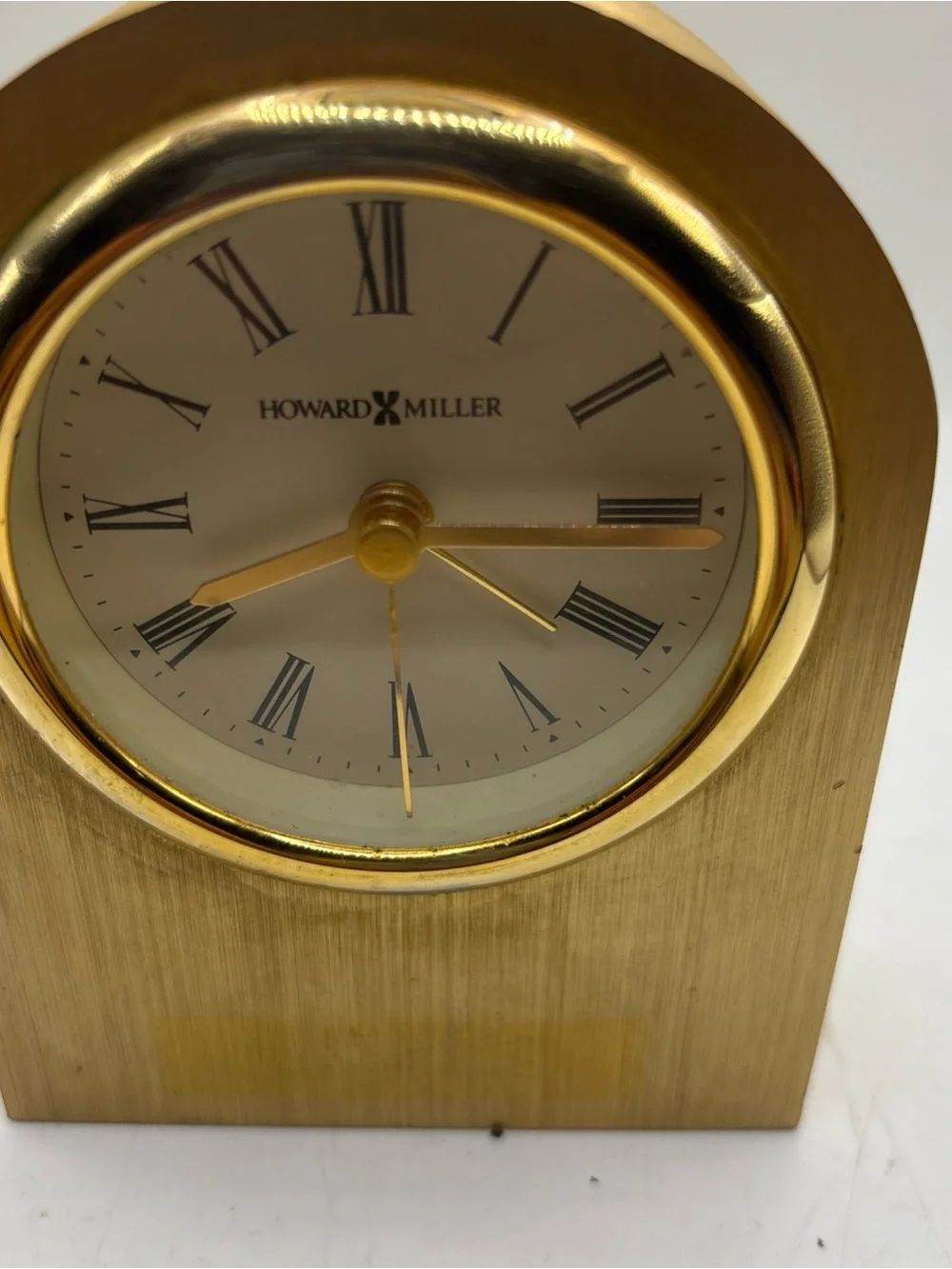 Howard Miller 645-289 San Francisco Solid Aluminum Alarm Clock Brass Gold Finish